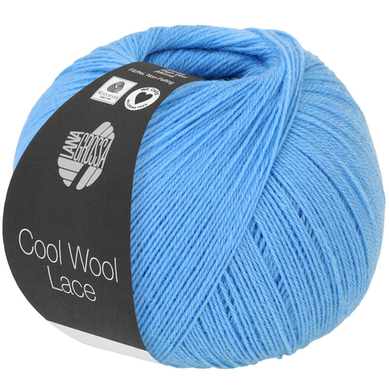 Lana Grossa Cool Wool Lace 48 Błękitny