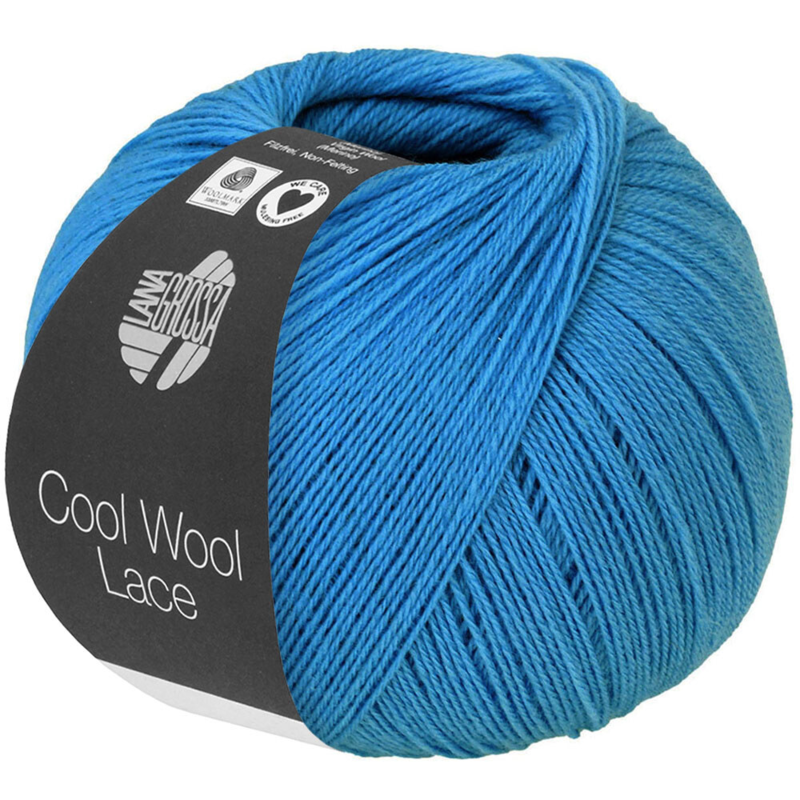 Lana Grossa Cool Wool Lace 54 Topazowy Niebieski