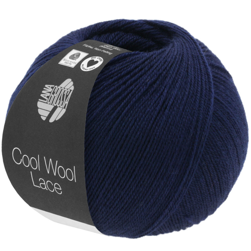 Lana Grossa Cool Wool Lace 23 Granatowy