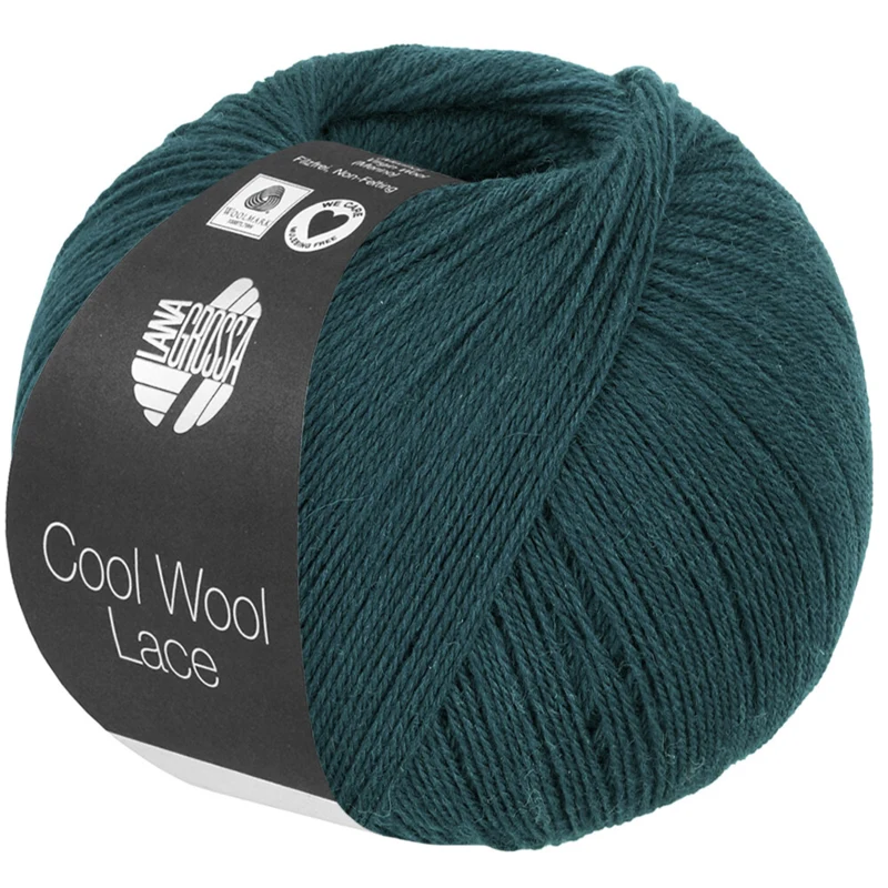Lana Grossa Cool Wool Lace 69 Ciemny petrol