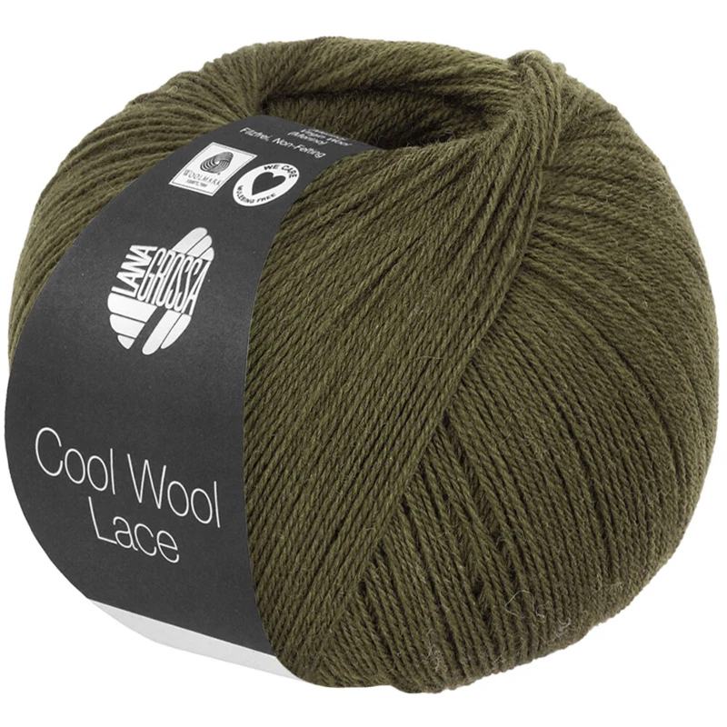 Lana Grossa Cool Wool Lace 70 Zielonobrązowy