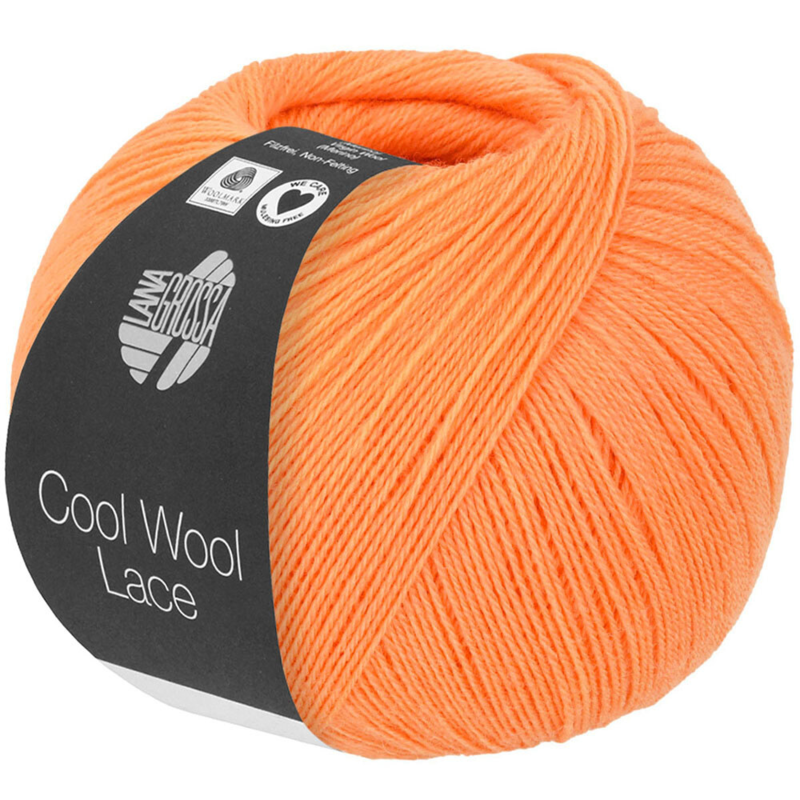 Lana Grossa Cool Wool Lace 44 Pomarańczowy