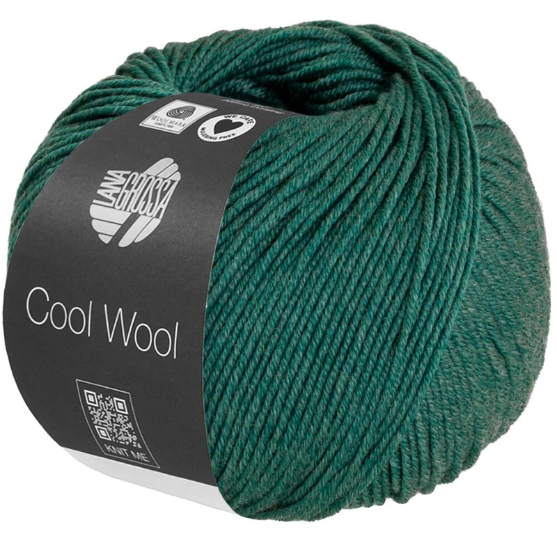 Lana Grossa Cool Wool Mélange 1505 Ciemnozielony melanżowy