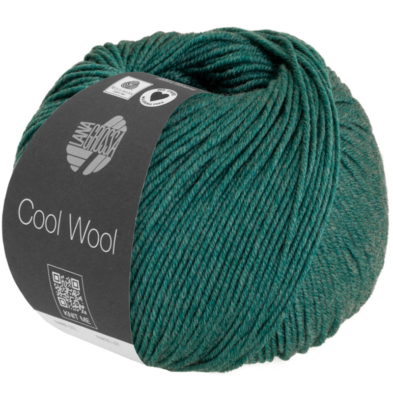 Lana Grossa Cool Wool Mélange 1425 Ciemnozielony melanżowy