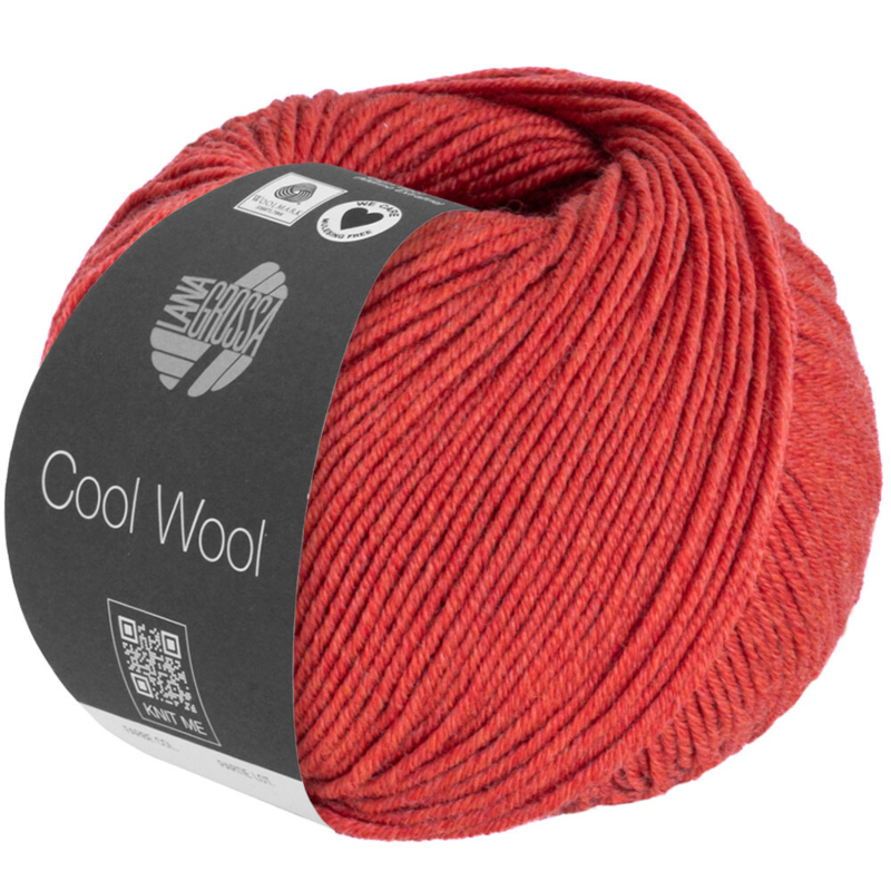 Lana Grossa Cool Wool Mélange 1428 Czerwony melanżowy