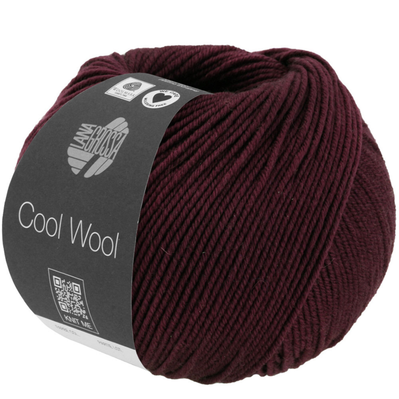 Lana Grossa Cool Wool Mélange 1404 Czarny-czerwony melanżowy