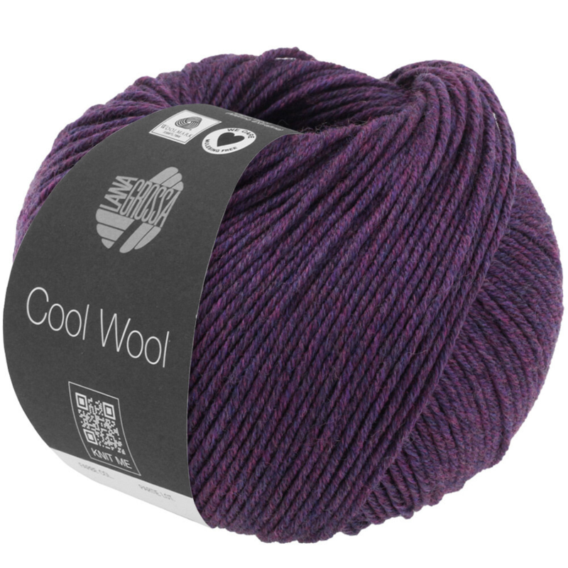 Lana Grossa Cool Wool Mélange 1403 Ciemnofioletowy melanżowy