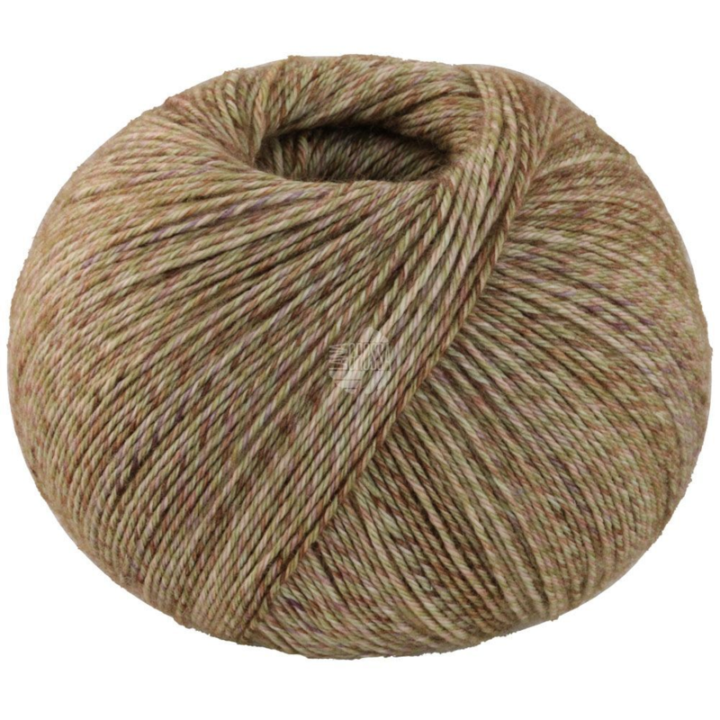 Lana Grossa Vintage Socks 1013 Melanżowany khaki/jasny beż/delikatna zieleń/brązowy