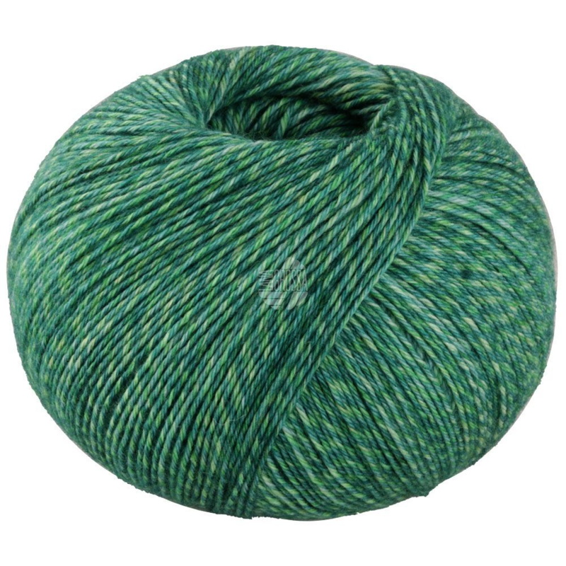 Lana Grossa Vintage Socks 1015 Melanżowany ciemno-/żółtozielony/petrolowy