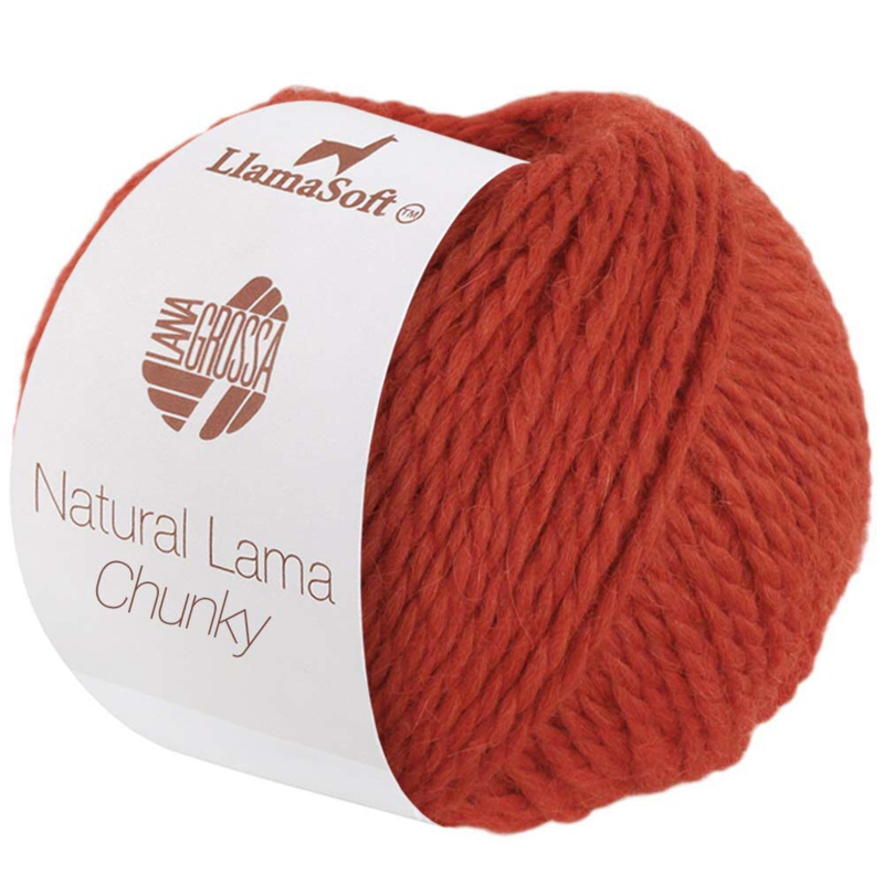 Natural Lama Chunky 04 Pomarańczowy rdzawy