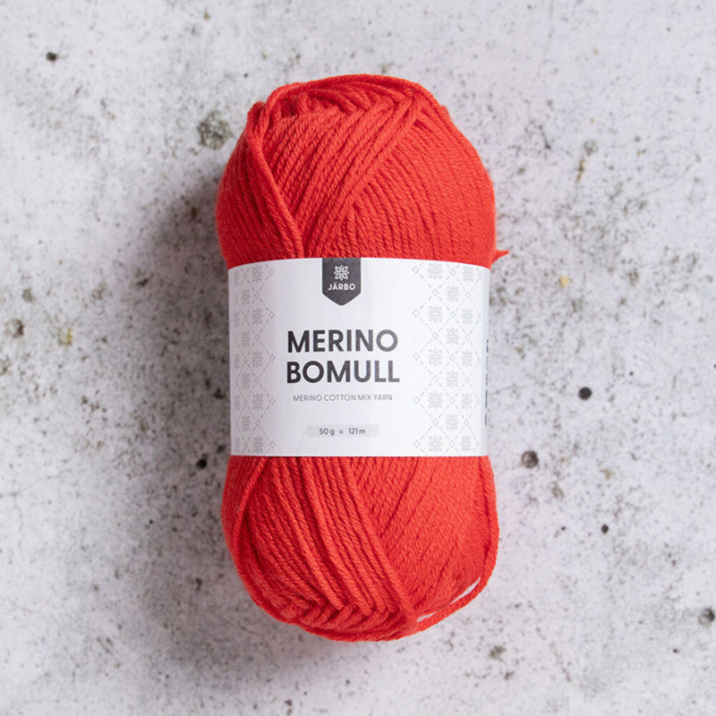 Järbo Merino Bomull 14 Fiery red