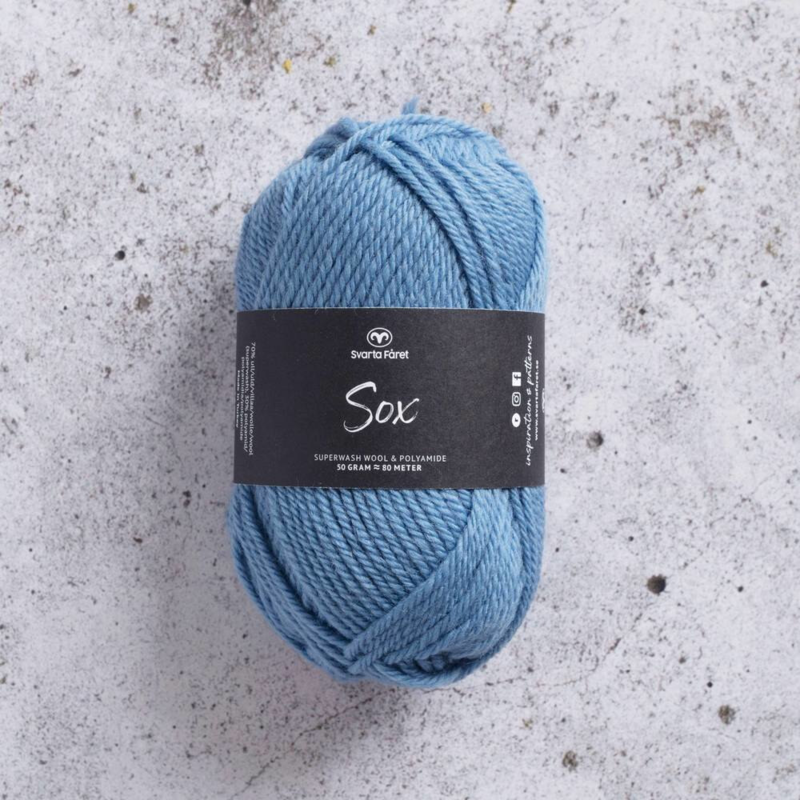 Svarta Fåret Sox 50 g 268 Przewiewny niebieski