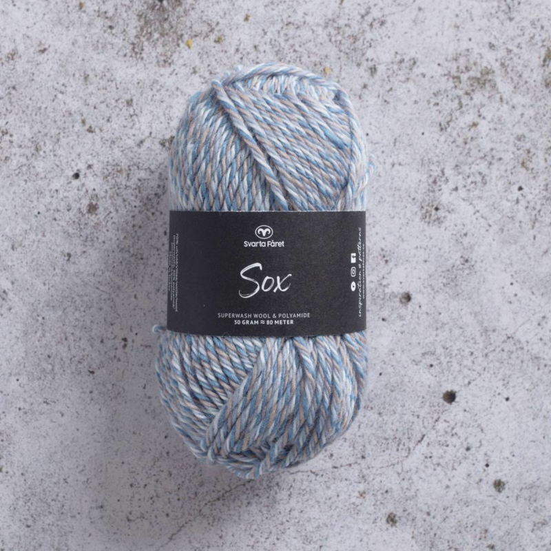 Svarta Fåret Sox 50 g 012 Naturalny przewiewny dżins