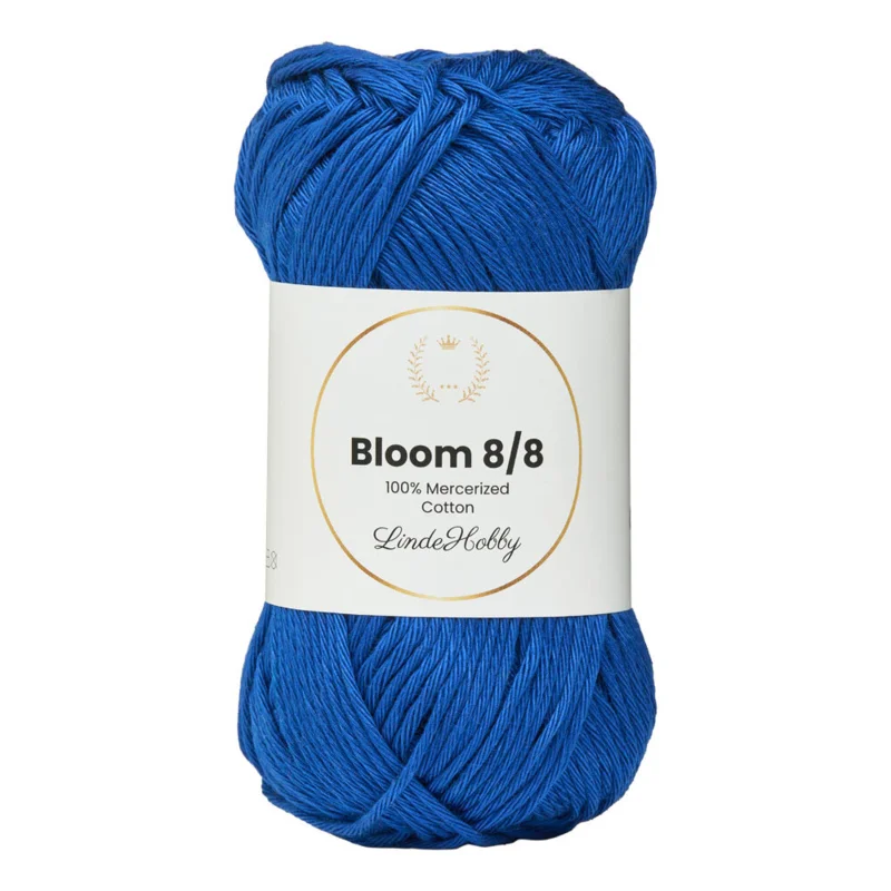 LindeHobby Bloom 8/8 Mercerized Cotton 35 Królewski niebieski