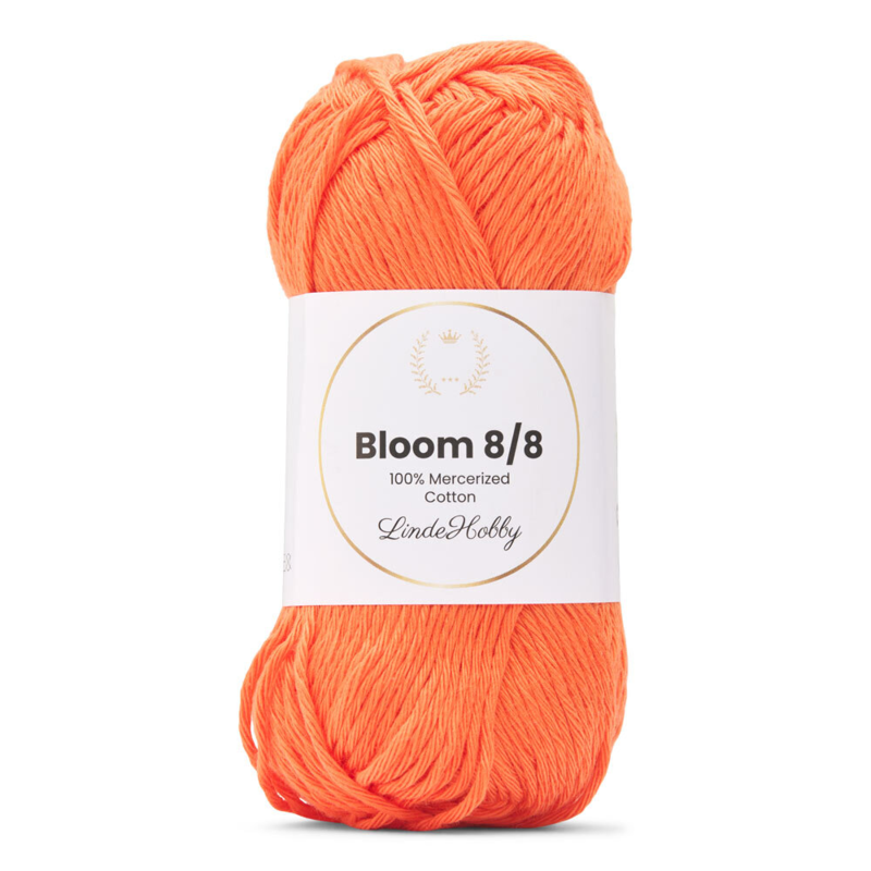 LindeHobby Bloom 8/8 Mercerized Cotton 23 Pomarańczowy