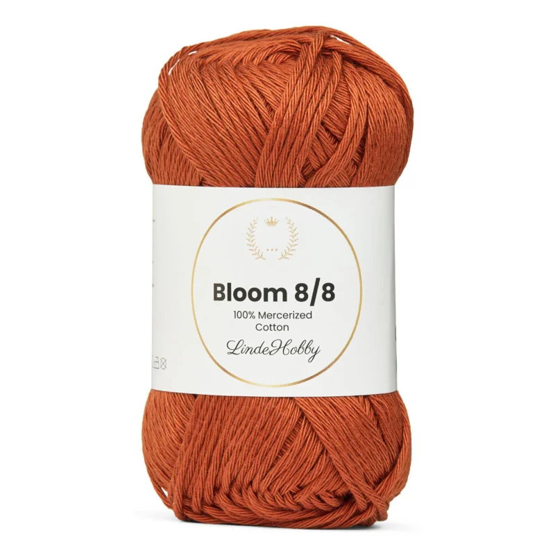 LindeHobby Bloom 8/8 Mercerized Cotton 36 Ceglany