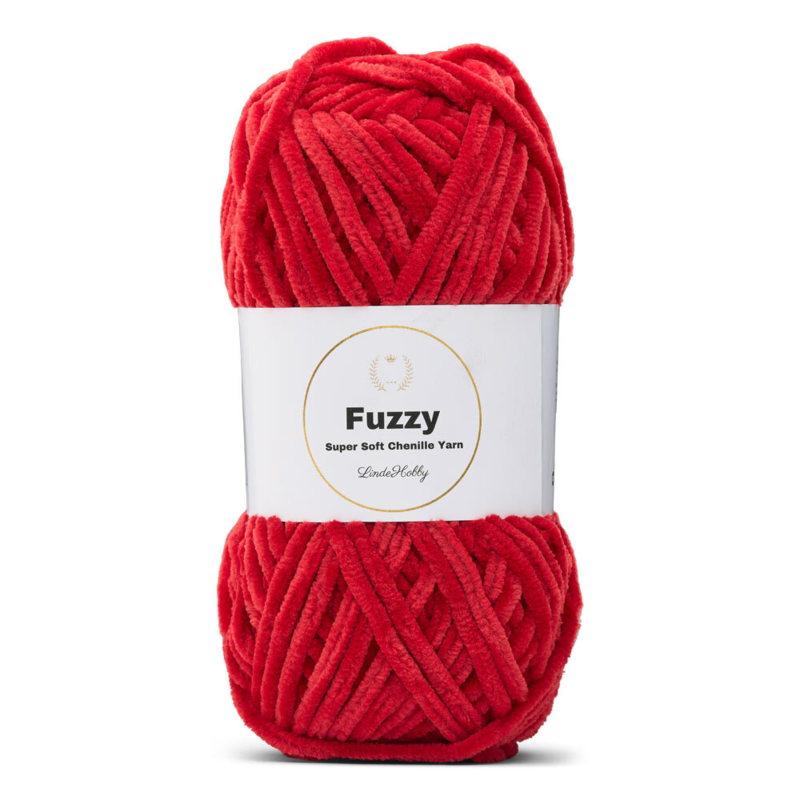 LindeHobby Fuzzy Chenille 27 Rubinowy
