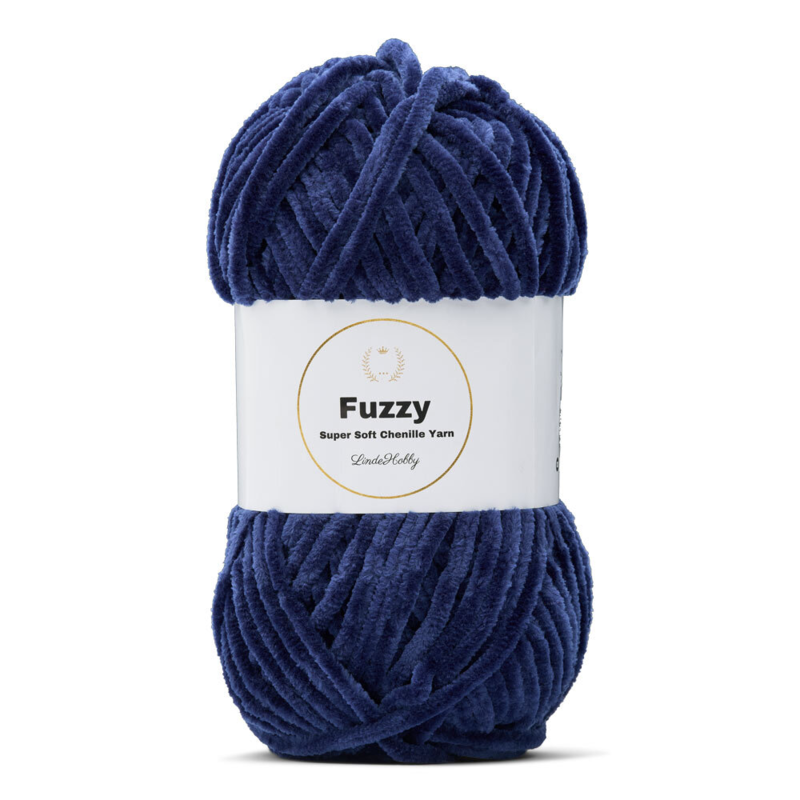 LindeHobby Fuzzy Chenille 17 Granatowy