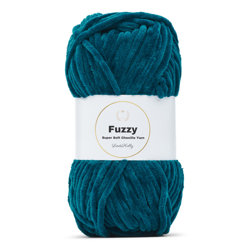 LindeHobby Fuzzy Chenille 18 Zielony petrol / Ciemny turkus