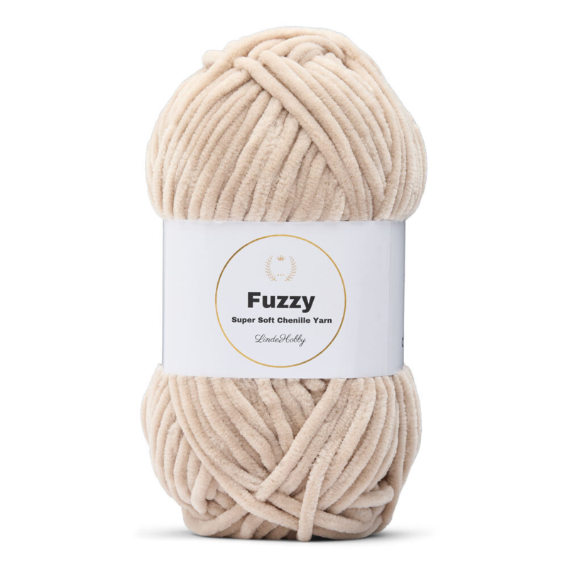 LindeHobby Fuzzy Chenille 43 Brudny krem