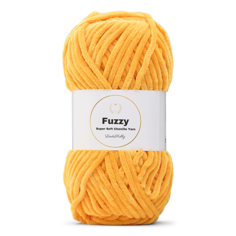 LindeHobby Fuzzy Chenille 47 Złotożółty