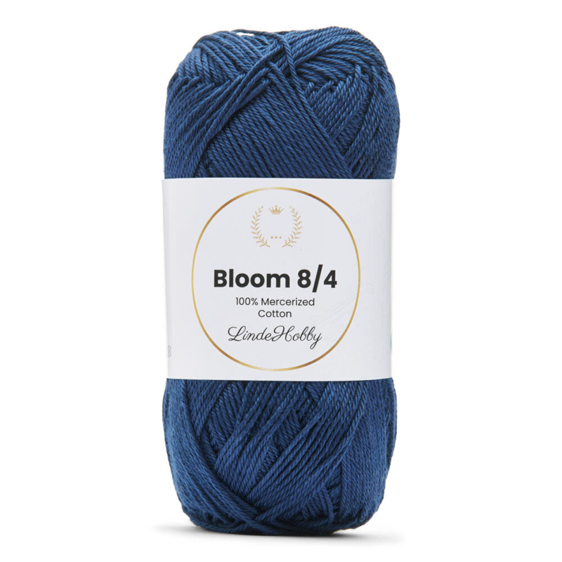 LindeHobby Bloom 8/4 Mercerized Cotton 17 Granatowy