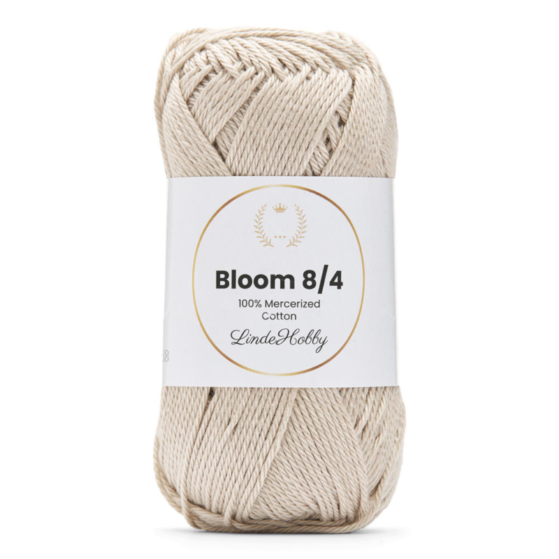 LindeHobby Bloom 8/4 Mercerized Cotton 39 Perłowy szary