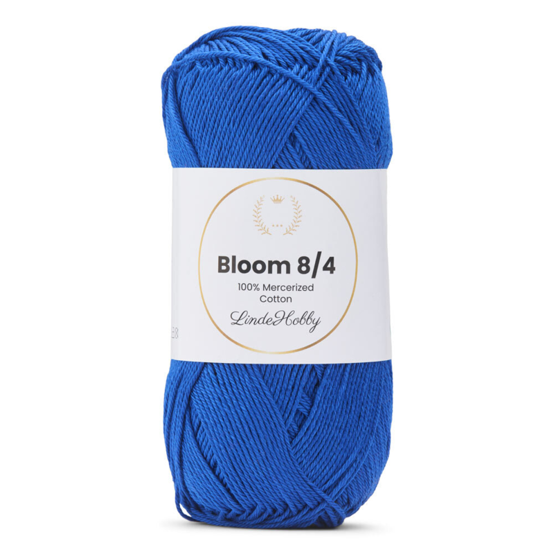 LindeHobby Bloom 8/4 Mercerized Cotton 35 Królewski niebieski