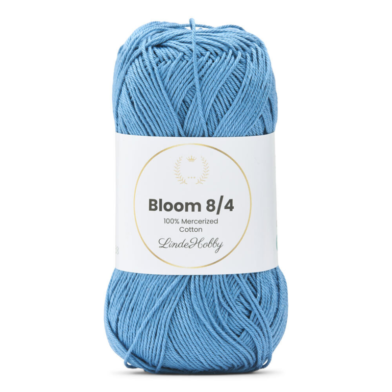 LindeHobby Bloom 8/4 Mercerized Cotton 16 Jeansowy niebieski