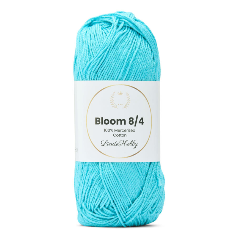 LindeHobby Bloom 8/4 Mercerized Cotton 15 Turkusowy