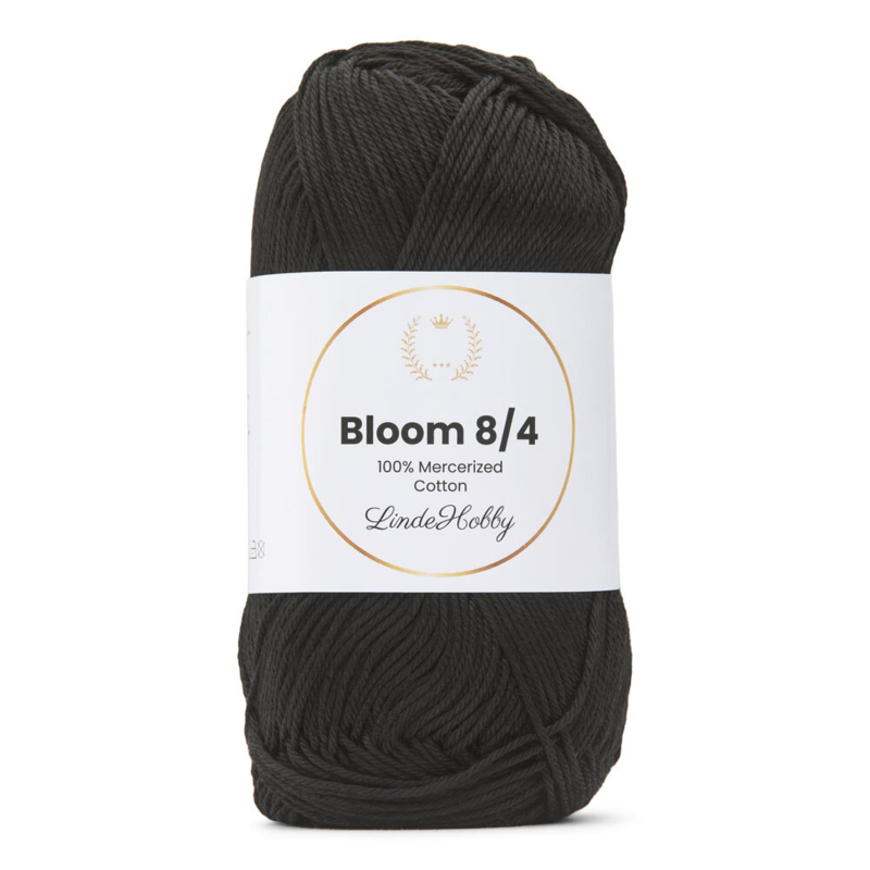 LindeHobby Bloom 8/4 Mercerized Cotton 01 Czarny