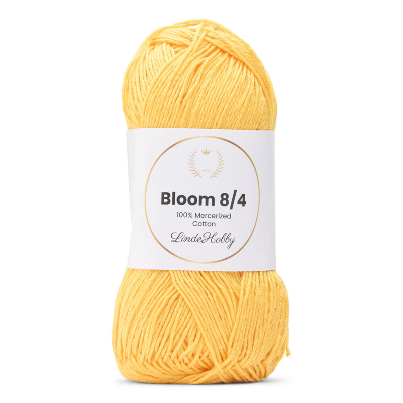 LindeHobby Bloom 8/4 Mercerized Cotton 22 Żółty