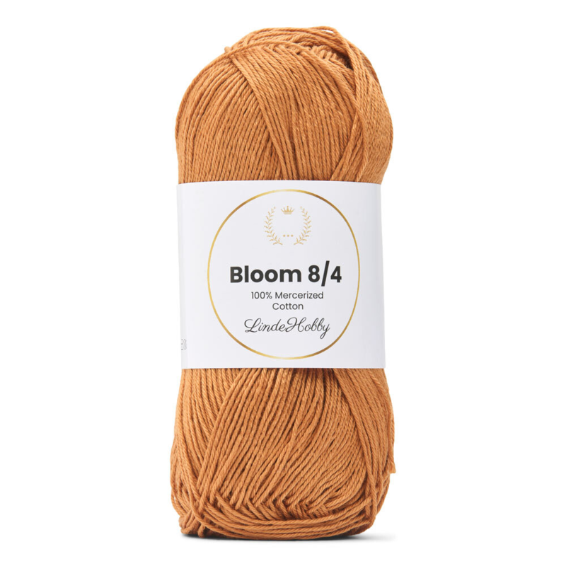 LindeHobby Bloom 8/4 Mercerized Cotton 07 Brązowy