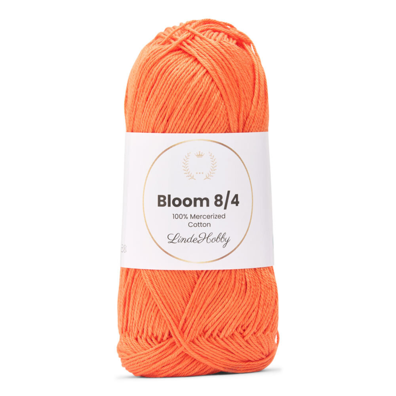 LindeHobby Bloom 8/4 Mercerized Cotton 23 Pomarańczowy