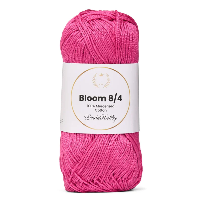 LindeHobby Bloom 8/4 Mercerized Cotton 34 Fuksja