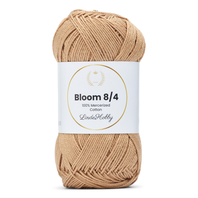 LindeHobby Bloom 8/4 Mercerized Cotton 06 Beżowy