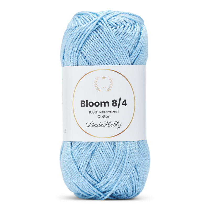 LindeHobby Bloom 8/4 Mercerized Cotton 28 Błękit niemowlęcy