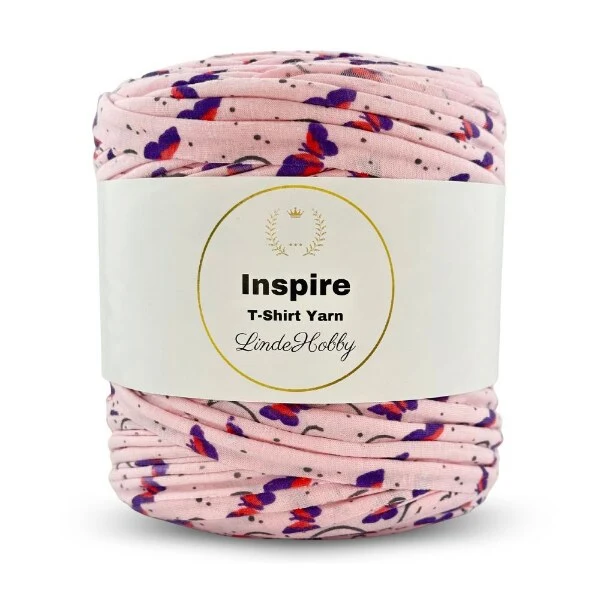 LindeHobby Inspire Print 08 Różowy z motylami