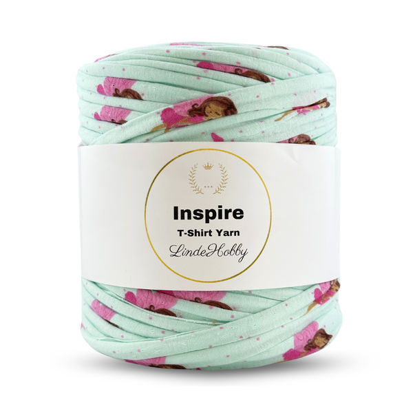 LindeHobby Inspire Print 59 Mięta z różową wróżką