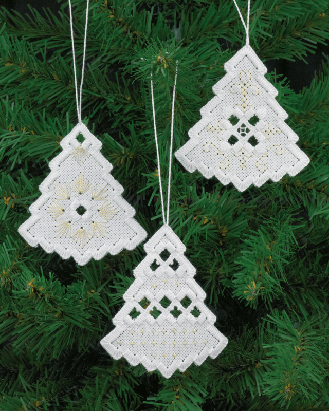 Zestaw do haftu Hardanger choinka x 3 7,5 x 8 cm