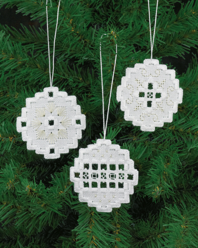 Zestaw do haftu Hardanger kule x3 7 Ø cm