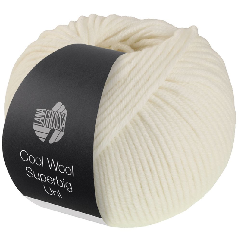 Lana Grossa Cool Wool Superbig 34 Biały