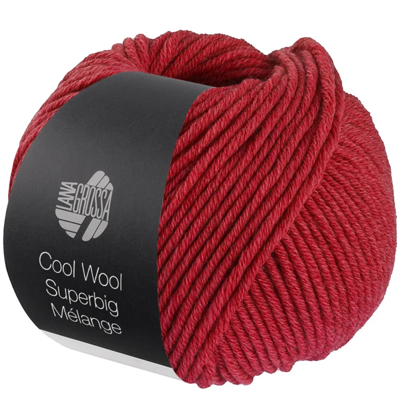 Lana Grossa Cool Wool Superbig 223 Wiśniowa czerwień melanż