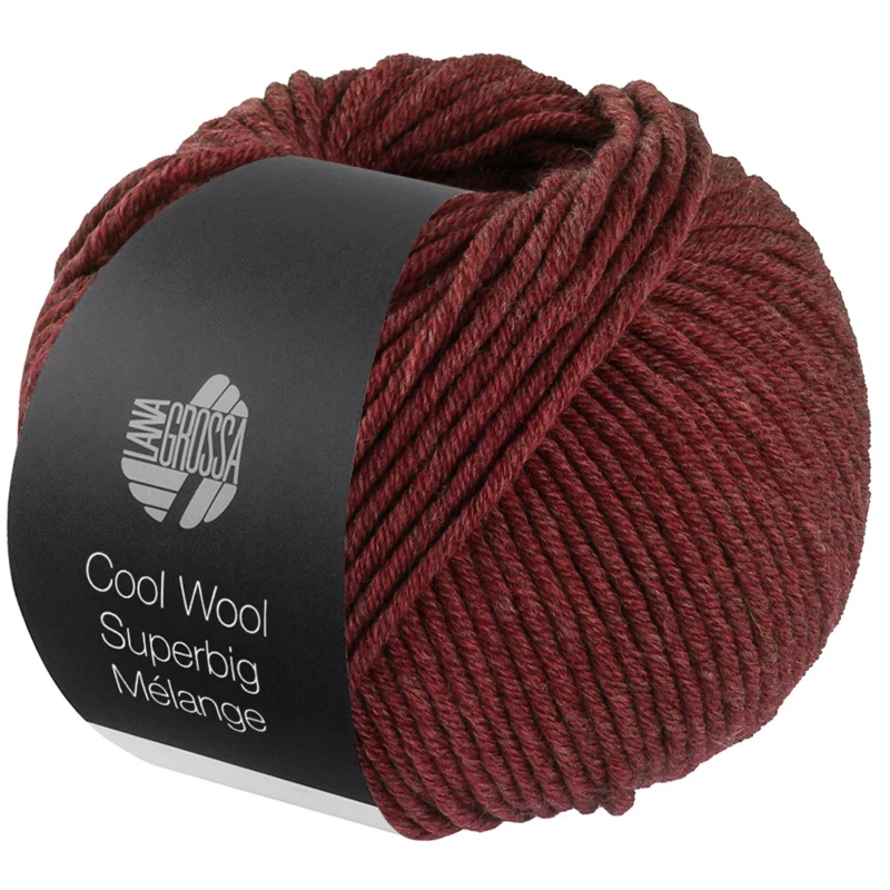 Lana Grossa Cool Wool Superbig 222 Winna czerwień melanż