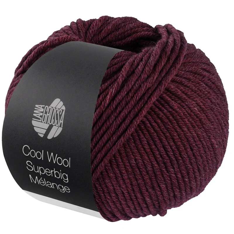 Lana Grossa Cool Wool Superbig 221 Czarno-czerwony melanż