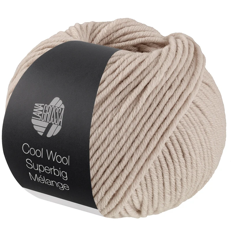 Lana Grossa Cool Wool Superbig 232 Szarobeżowy melanż