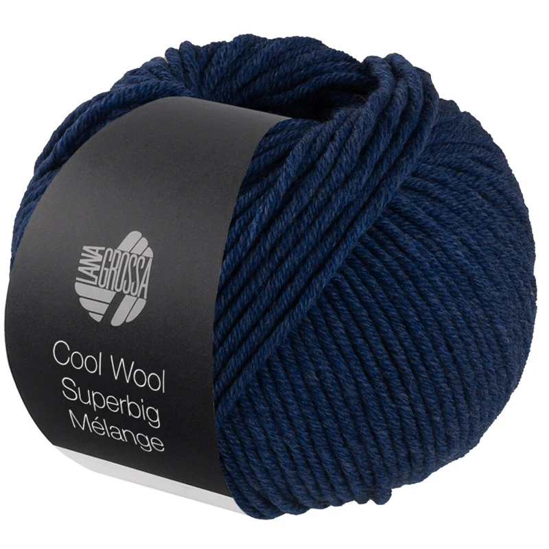 Lana Grossa Cool Wool Superbig 225 Granatowy melanż