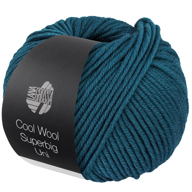 Lana Grossa Cool Wool Superbig 32 Petrolowy niebieski