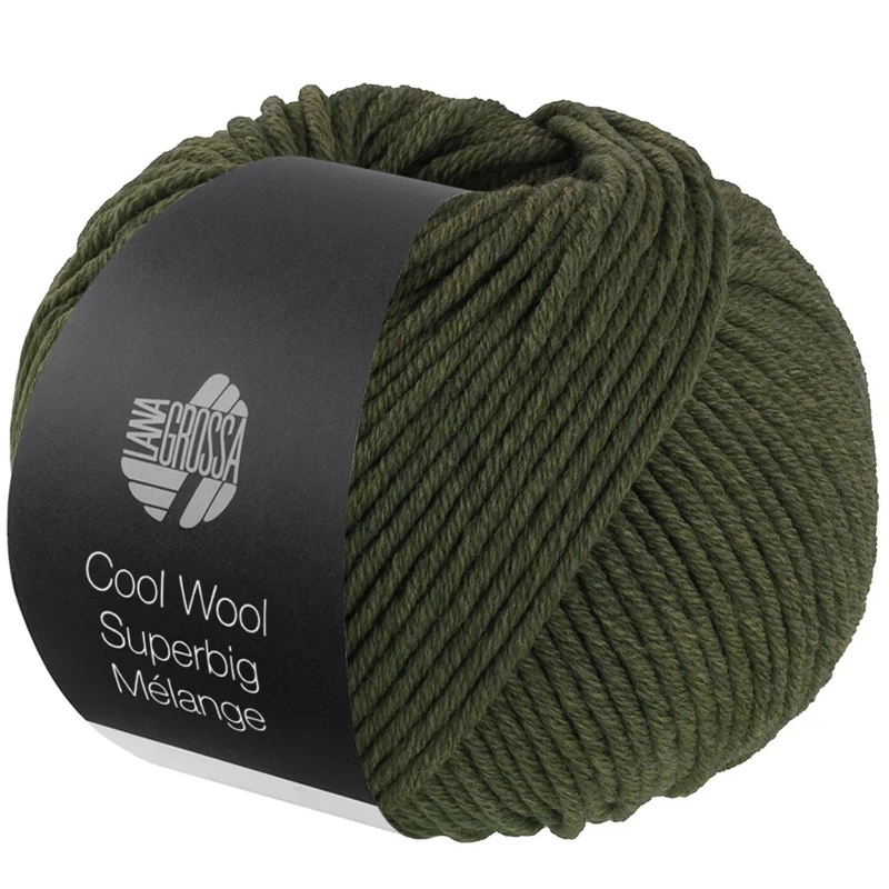 Lana Grossa Cool Wool Superbig 228 Zieleń loden melanż