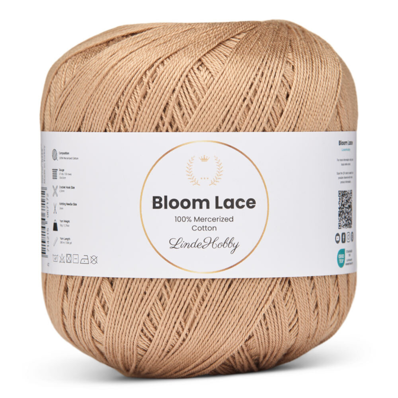 LindeHobby Bloom Lace Mercerized Cotton 06 Beżowy